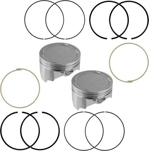 Caltric Front Rear Cylinder Piston Ring Compatible with Kawasaki Brute Force 750 KVF750 4X4i 2005 2006-2011 in Saudi Arabia