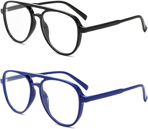 DXYXYO 3 Pack Oversized Retro Aviator Reading Glasses for Women, Mens Big Lightweight Blue Light Blocking Computer Readers in Kuwait
