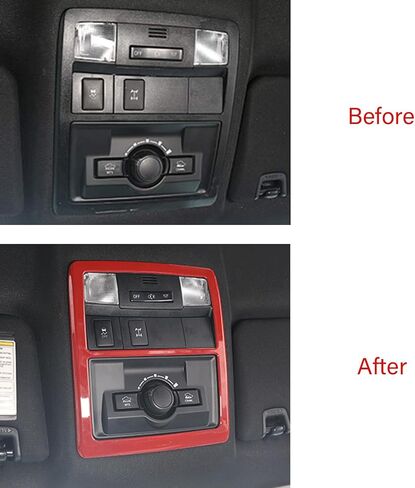 Interior Car Accessories Fit for Toyota Tacoma 2016 2017 2018 2019 2020 2021 2022 2023 Front Row Roof Reading Light Panel Trim Red in Saudi Arabia