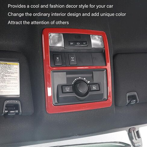 Interior Car Accessories Fit for Toyota Tacoma 2016 2017 2018 2019 2020 2021 2022 2023 Front Row Roof Reading Light Panel Trim Red in Saudi Arabia