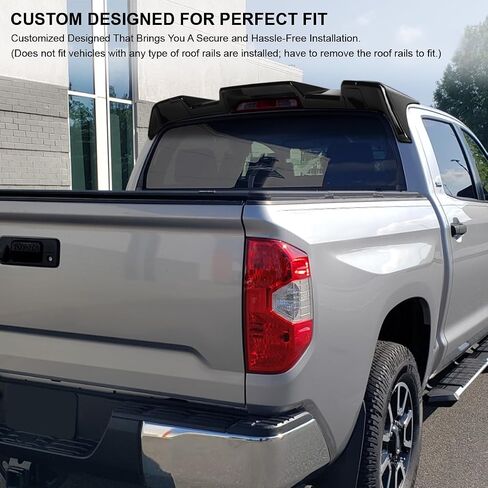 Spec-D Tuning Glossy Black ABS Cab Roof Spoiler for 2014-2021 Toyota Tundra Models in Saudi Arabia