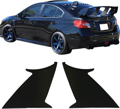 2PC Wing Stabilizer Compatible with 2015-2021 Subaru WRX STI, ABS Unpainted Trunk Boot Lip Spoiler Wing & 3M Tape Add On by IKON MOTORSPORTS in Saudi Arabia