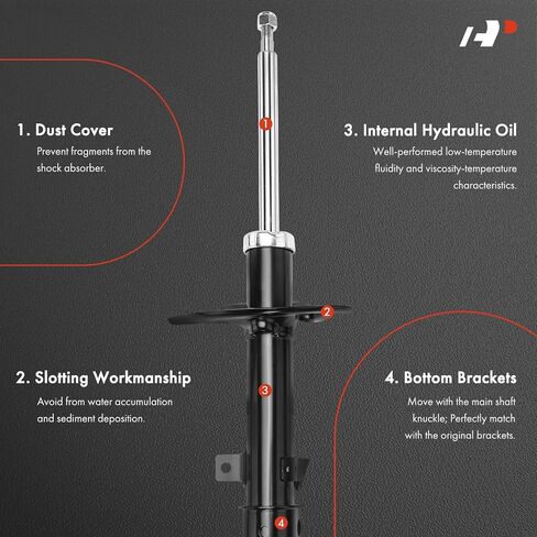 A-Premium Rear Pair (2) Strut Assembly Compatible with Lexus ES350/ES300h, 2013-2018 & Toyota Avalon 2016-2018, Driver and Passenger Side in Saudi Arabia