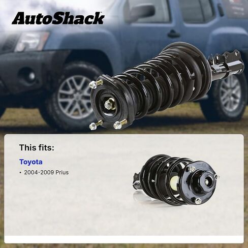 AutoShack دعامة أمامية يمين كاملة وزنبرك ملفوف | بديل لسيارة تويوتا بريوس 2004-2009 | 1-جهاز كمبيوتر in Saudi Arabia