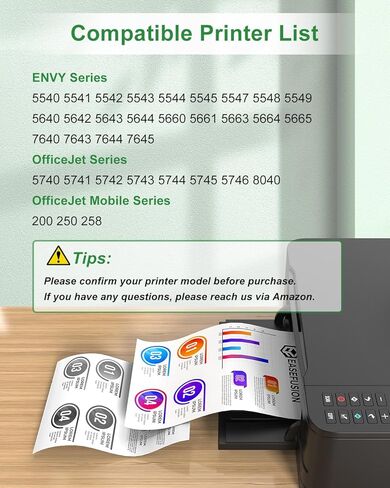 62XL Replacement for HP Ink 62 62XL Ink Cartridge Combo Pack Black and Color High Yield for HP Envy 7640 5660 5540 7645 5740 5746 OfficeJet 250 200 Mobile Printer Ink Cartridges in Kuwait