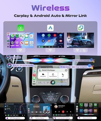 2G+64G Android 13 Car Stereo Radio Wireless Carplay for Ford Fusion Mondeo 2013-2019, Rimoody 9 Inch Touchscreen Support Android Auto Mirror Link Bluetooth FM/RDS EQ GPS WiFi SWC Backup Camera in Saudi Arabia