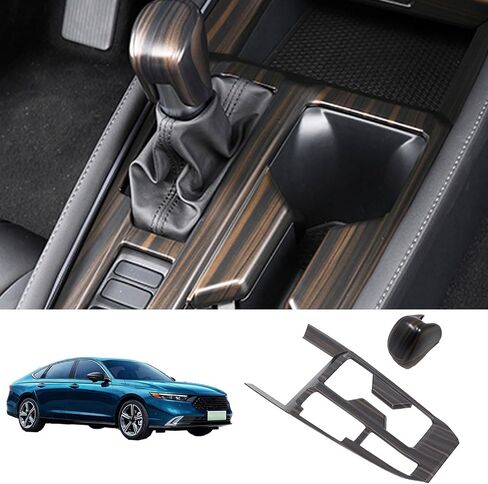 لوحة تحويل تروس وحدة التحكم المركزية وغطاء المقبض مناسب لسيارة Honda Accord وHybrid 2023 2024 2025 الملحقات الداخلية (ABS، ألياف الكربون) in Kuwait