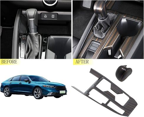 لوحة تحويل تروس وحدة التحكم المركزية وغطاء المقبض مناسب لسيارة Honda Accord وHybrid 2023 2024 2025 الملحقات الداخلية (ABS، ألياف الكربون) in Kuwait