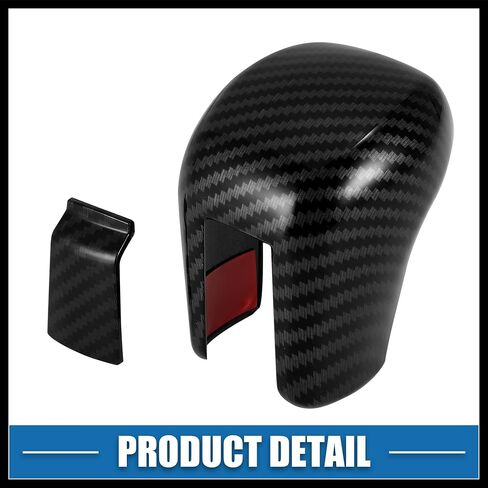Gear Shift Knob Cover Automatic Transmission Lever Trim for Honda Civic 10th Gen 2016 2017 2018 2019 2020 2021 ABS Carbon Fiber Pattern Black Durable Material in Saudi Arabia