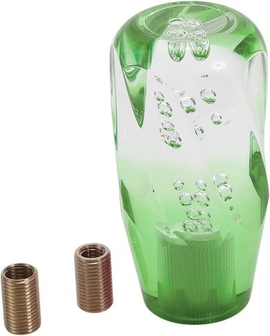Car Shift Knob, 10cm Universal for Automatic and Manual Vehicle Gear Shifter Knob with 2 Adapter Acrylic Clear Green, 1 Set in Saudi Arabia