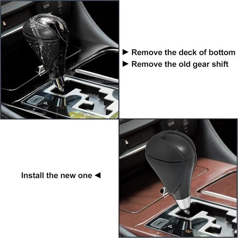 X AUTOHAUX مقبض ناقل الحركة الأوتوماتيكي للسيارة لكزس ES350 2007-2015 GS450h 2007-2011 لكزس RX450h جلد صناعي أسود in Saudi Arabia