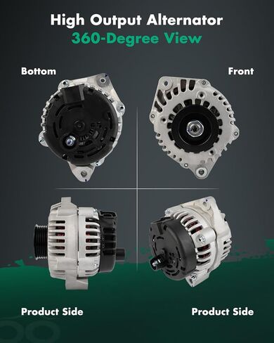 SCITOO Alternator Fits for Honda for Accord 3.0L 2003 12V 105Amp CW S6 Pulley Class High Output Alternator 31100RCAA01 8296 31100RCAA01RM 10480497 ADR0329 400-12240 334-2530 AL1301X 60854 in Saudi Arabia