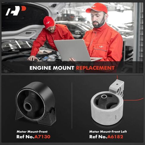 A-Premium Engine Motor Mount Kit Compatible with Hyundai Accent 2003 2004 2005 1.6L, Automatic Transmission, 2-PC Set, Replace# 2181025120 in Saudi Arabia