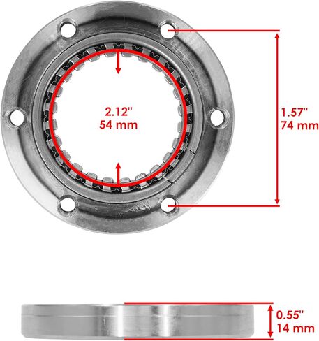 Caltric Starter Clutch and Driven Gear with Gasket Compatible with Suzuki Lt A400 Eiger 400 2002-2007 in Saudi Arabia