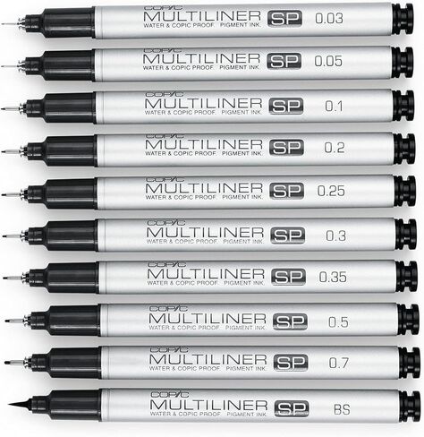 Copic Multiliner SP Black Ink Marker, 0.2 Tip, Black, 1 Count (Pack of 1) in Kuwait