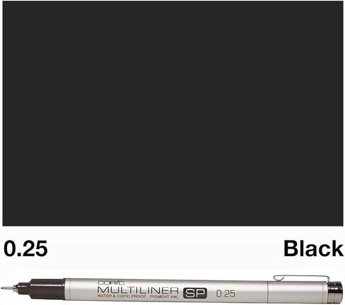 Copic Multiliner SP Black Ink Marker, 0.2 Tip, Black, 1 Count (Pack of 1) in Kuwait