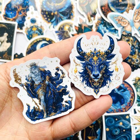 50-Piece Fantasy Book Stickers - Ocean Jungle Animals, Nature Scenes, Landmarks – Waterproof Vinyl Stickers for Scrapbooks, Laptops, Water Bottles in Kuwait
