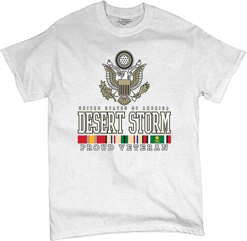 Desert Storm Proud Veteran T-Shirt American Army Gulf War Operation Served DD 214 Veterans Day Patriot Men's Tee in Saudi Arabia