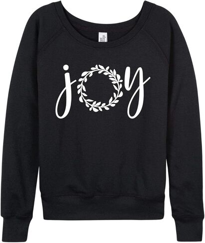 Instant Message - Joy Wreath - Ladies Lightweight French Terry Long Sleeve Shirt in Saudi Arabia