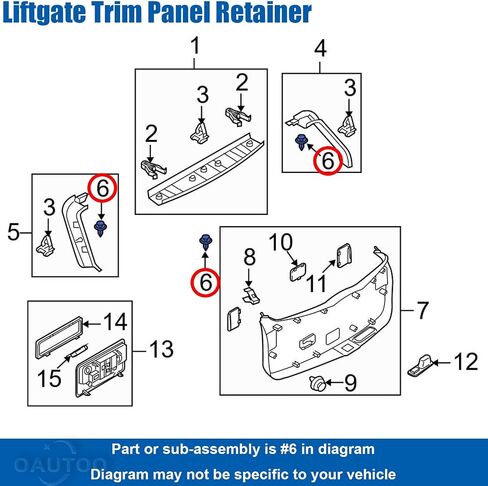 OAUTOO 30pcs Door Interior & Liftgate Trim Panel Retainer Clip for Mazda B467-68-AC3-02 Fits Mazda 5 CX-7 CX-9 Miata MPV MX-6 Protege 1995-2015 in Saudi Arabia