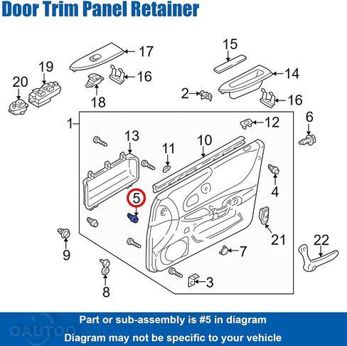 OAUTOO 30pcs Door Interior & Liftgate Trim Panel Retainer Clip for Mazda B467-68-AC3-02 Fits Mazda 5 CX-7 CX-9 Miata MPV MX-6 Protege 1995-2015 in Saudi Arabia