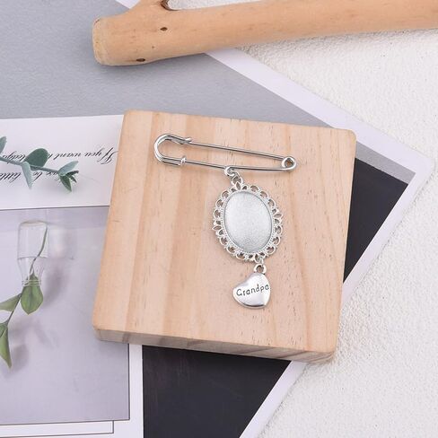 Memorial Photo Pin for Wedding Lace Picture Frame Brooch for Bride Groom in Kuwait