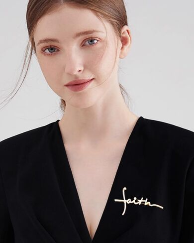 Faith Letter Brooch for Women Men Christian Theme Enamel Pin for Clothes Jackets Hats Bags Lapel Pins Fashion Accessories Decor Brooches Dainty Jewelry Gift for Best Friends Birthday Xmas in Saudi Arabia