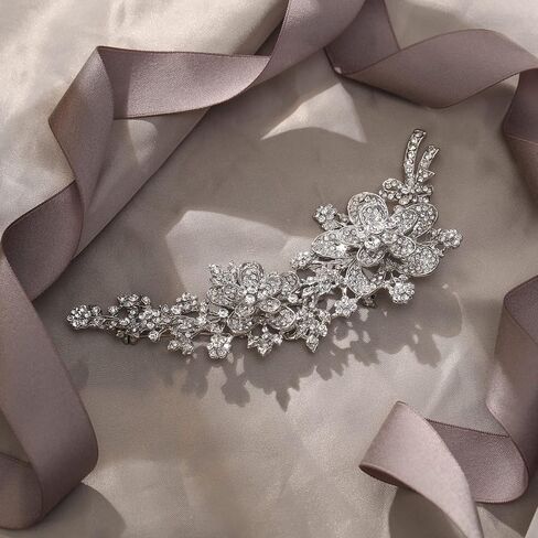 EVER FAITH Austrian Crystal Cluster Flower Leaf Bowknot Elegant Bridal Banquet Brooch for Women in Saudi Arabia
