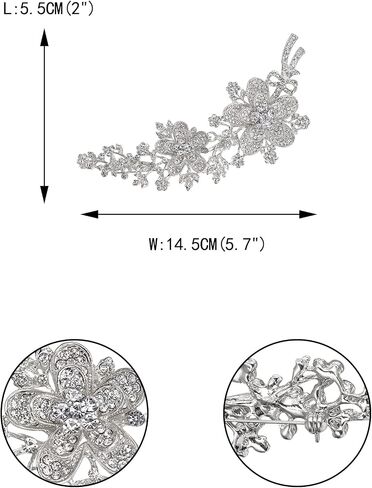 EVER FAITH Austrian Crystal Cluster Flower Leaf Bowknot Elegant Bridal Banquet Brooch for Women in Saudi Arabia