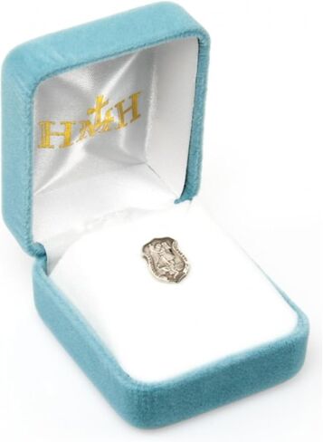 Needzo - Sterling Silver Saint Michael Lapel Pin, Law Enforcement Catholic Accessory, 0.5 by 0.4 Inches in Saudi Arabia