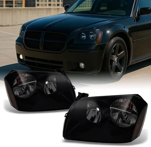 AKKON - For Dodge Magnum OE Replacement Chrome Bezel Headlights Driver/Passenger Head Lamps Pair New in Saudi Arabia