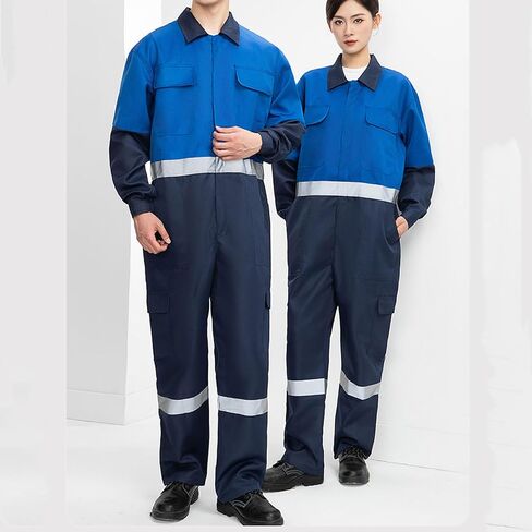 Mens Work Coveralls Mechanic Laple Workwear Jumpsuits Long Sleeve Coverall Stain Resistant and wear-Resistant Suit in Saudi Arabia