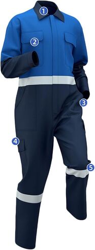 Mens Work Coveralls Mechanic Laple Workwear Jumpsuits Long Sleeve Coverall Stain Resistant and wear-Resistant Suit in Saudi Arabia