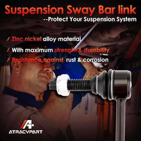 Front Sway Bar (14MM Top Bolt Diameter) Stabilizer End Links Zinc-Nickel Alloy Suspension Kit Left & Right 2Pcs, Compatible With 2019-2024 Dodge Ram 1500, Replaces#: K750996 in Saudi Arabia