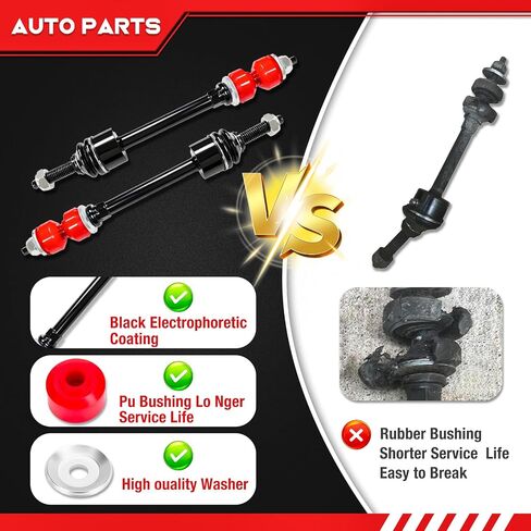 55398938AC Front Stabilizer Bar &K80894 Front Sway Bar Link Kit with Bushing Kit Fit For 2009-2010 Dodge Ram 1500, 2011-2018 Ram 1500, 2019-2022 Ram 1500 Classic 4WD Replaces# 55398938AB in Kuwait