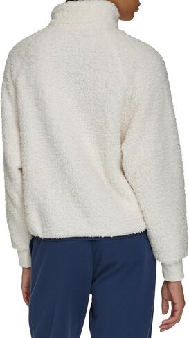 Tommy Hilfiger womens Half Zip Faux Sherpa Pullover Sweatshirt in Kuwait