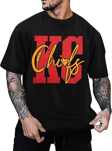 Football Shirts for Men Game Day Football Fan T-Shirt Casual Rugby Team Graphic Short Sleeve Tees in Kuwait