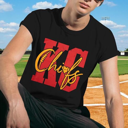 Football Shirts for Men Game Day Football Fan T-Shirt Casual Rugby Team Graphic Short Sleeve Tees in Kuwait