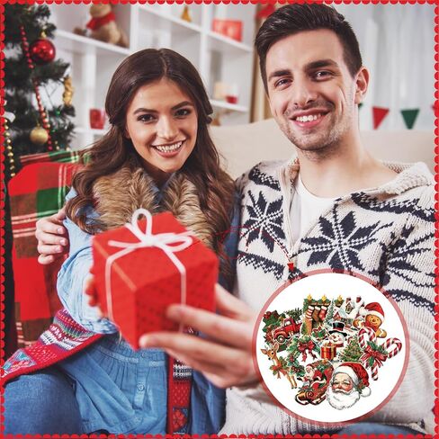 Harloon 24 Pcs Large Christmas Wall Clings Vintage Christmas Wall Stickers Santa Snowman Gingerbread Man Reindeer Xmas Tree Wreaths Stockings Decals for Xmas Home Classroom School Party Decor Supplies in Saudi Arabia