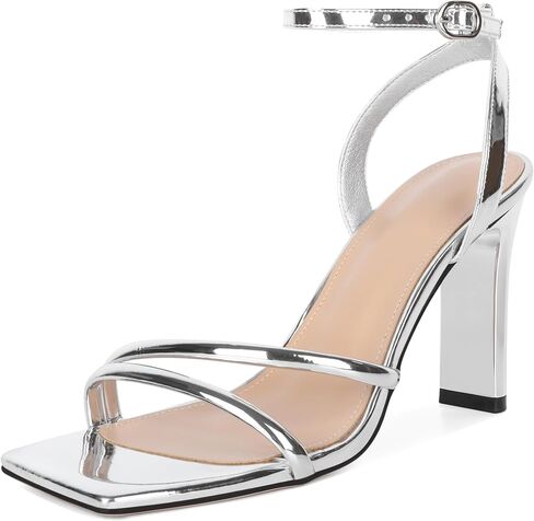 Joseywade Chunky Heels Women Strappy High 3.5" Heeled Sandals Open Toe Shoes in Saudi Arabia