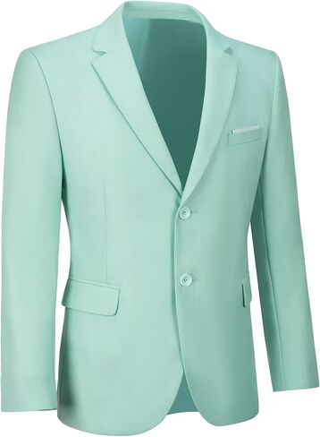 Men's Suit Blazer Jackets 2 Button Notched Lapel Men's Casual Sports Coats for Business Wedding Dinner Prom Stylish Tuxedo Light Grey XXL in Kuwait