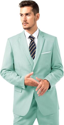 Men's Suit Blazer Jackets 2 Button Notched Lapel Men's Casual Sports Coats for Business Wedding Dinner Prom Stylish Tuxedo Light Grey XXL in Kuwait