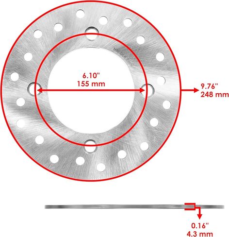 Caltric Front & Rear Brake Disc Rotor Compatible with Polaris RZR Turbo S4 2020-2021 5262840 5267607 in Saudi Arabia