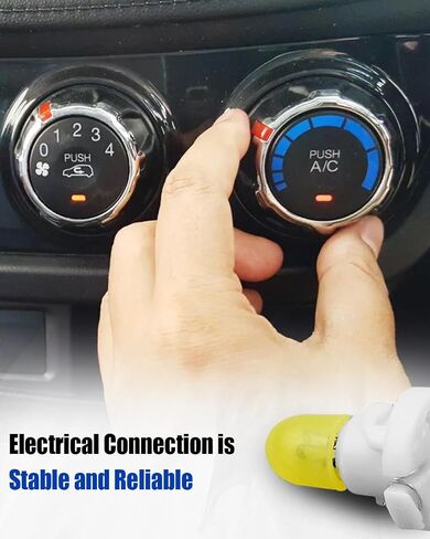 ULZOZN 3 قطع مصابيح تحكم HVAC مع مقبس أبيض مناسب لسيارة Toyota Rav4 Matrix Corolla 2006-2014، مؤشر لوحة القيادة ومفتاح الضوء الداخلي استبدال 90010-01122 9001001122 in Saudi Arabia