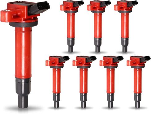 ENA Red 8 Ignition Coil V8 4.3 4.7 2000 2001 2002 2003 2004 205 2006 2007 2008 2009 Compatible with Toyota Lexus Tundra Sequoia Land Cruiser 4Runner LX470 GX470 GS430 LS430 SC430 Coils for UF230 UF493 in Saudi Arabia