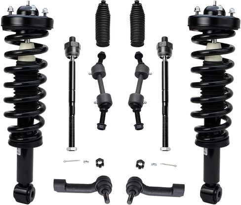 Detroit Axle - Front Struts Kit for 07-13 Ford Expedition Lincoln Navigator, Struts & Coil Spring Tie Rods Sway Bars Boots 2007 2008 2009 2010 2011 2012 2013 Replacement Suspension in Saudi Arabia