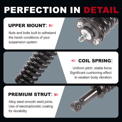 TOPAZ Front Struts Complete Assembly 171352L 171352R Replacement for Toyota Tacoma 1995-2004 4WD, for Toyota Tacoma 1998-2004 2WD PreRunner (Pack of 2) in Saudi Arabia