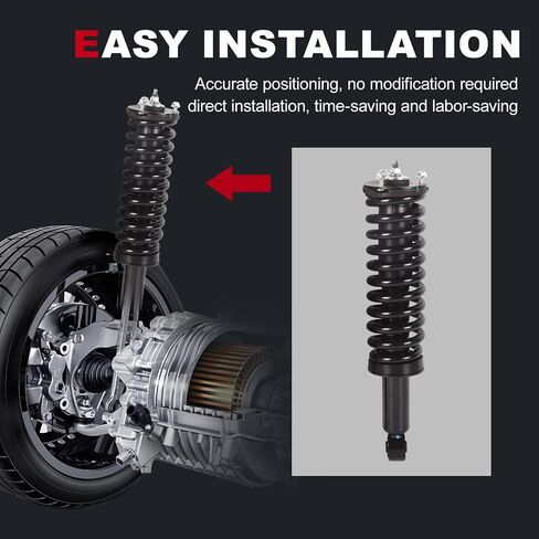 TOPAZ Front Struts Complete Assembly 171352L 171352R Replacement for Toyota Tacoma 1995-2004 4WD, for Toyota Tacoma 1998-2004 2WD PreRunner (Pack of 2) in Saudi Arabia