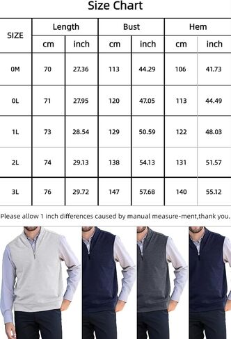 Mens Quarter Zip Sleeveless Golf Vest Pullover Stand Collar Casual Vests Outerwear in Saudi Arabia
