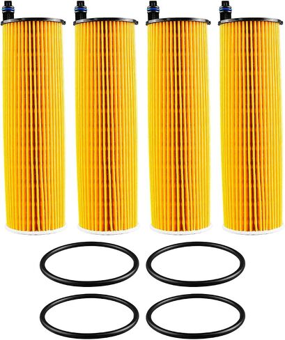 Engine Oil Filters with Gasket Fit for Mercedes-Benz Sprinter 2500 3500 3500XD 2023 2024 Replace A6541801100 6541801100, 4 Pcs in Saudi Arabia